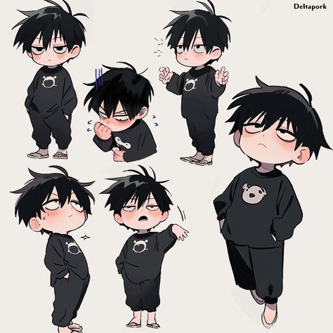 رسم كاريكاتير, Sleepy Boy, Chibi Sketch, Chibi Boy, Anime Expressions, 캐릭터 드로잉, Chibi Characters, Cute Anime Chibi, Chibi Drawings