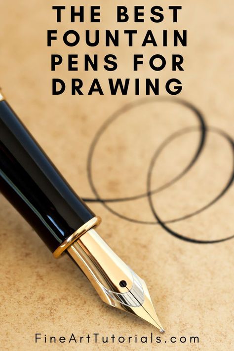 Fountain Pen Drawing Sketching, Fountain Pen Aesthetic, Best Drawing Pens, Fountain Pen Art, Pen Arts, Best Writing Pen, Aesthetic Pens, Best Calligraphy Pens, Calligraphy Projects