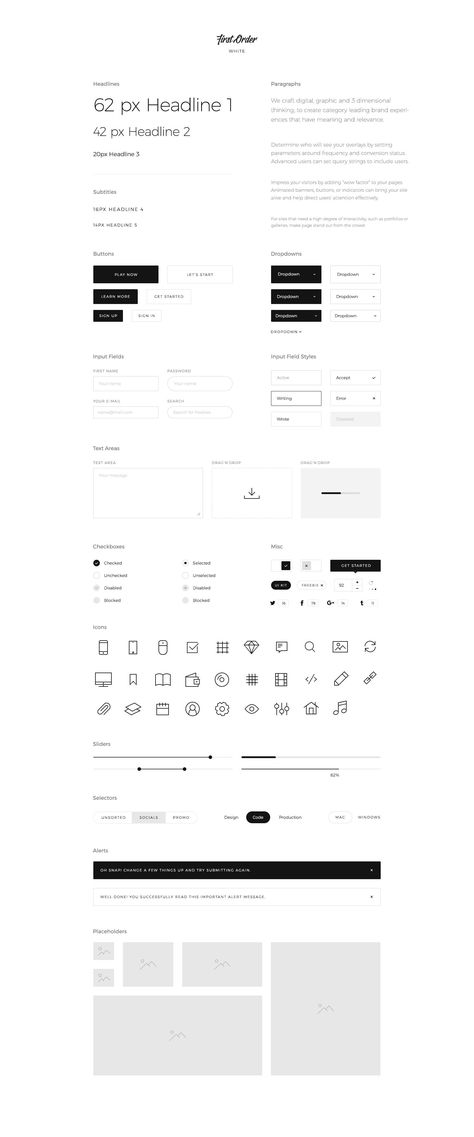 First Order Free UI Kit for Sketch PSD and Figma  DOWNLOAD LINK  FreebiesUI Style Guide Ui, Web Style Guide, Figma Design, Ux Kits, Web Design Quotes, Photoshop Sketch, Style Guide Design, Creative Web Design, Web Ui Design