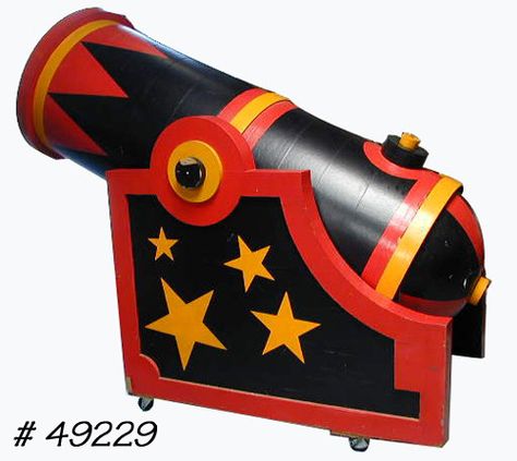 cannon in circus and carnival also in CA Diy Cannon, Circus Cannon, Circus Props, Circus Activities, Haunted Circus, Haunted Carnival, Creepy Circus, Kitchen Projects Design, Dance Props