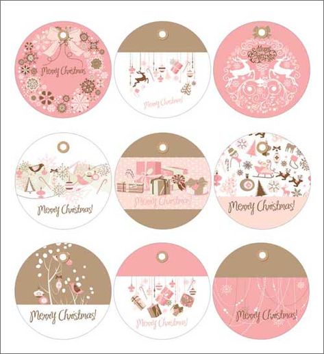 2 Sets of Free Christmas Gift Tags in Pink and Blue Ramadan Gift Tags, Free Christmas Printables Vintage, Free Christmas Tags, Mary Kay Christmas, Free Printable Christmas Gift Tags, Christmas Gift Tags Free, Eid Stickers, Christmas Tags Printable, Sunday School Crafts For Kids