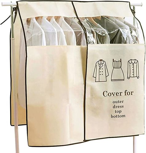 Hanging Wardrobe, Coat Storage, Outer Dress, Clothes Hanging, Creative Clothes, Garment Cover, Storage Bags Organization, Wardrobe Outfits, Wardrobe Storage