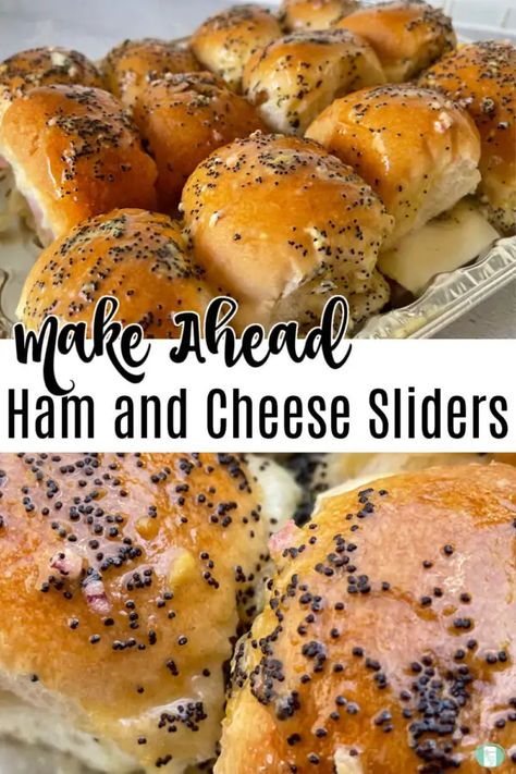 These make ahead ham and cheese sandwiches are perfect for youth group events, camping, and potlucks, too! #freezermeals101 #makeaheadmeals #campinghacks Camping Appetizers Make Ahead, Make Ahead Ham, Make Ahead Sandwiches, Camping Recipes Easy, Youth Group Events, Ham And Cheese Sandwiches, Freezer Sandwiches, Hot Beef Sandwiches, Camping Food Make Ahead