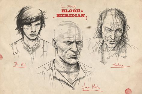 ArtStation - Blood Meridian, Jarrod Owen Blood Meridian Art, Judge Holden, Full Body Illustration, Blood Meridian, Body Illustration, Western Things, Cormac Mccarthy, Art Haus, Fantasy Tattoos