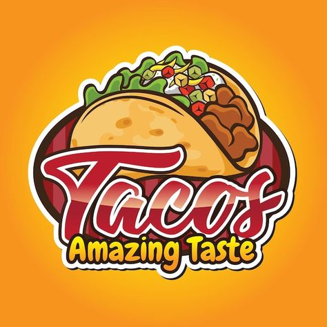 Taco Logo Design, Tacos Sauce, Burger Logo Design, Taco Logo, Burger Logo, Food Tacos, Taco Burger, Logo Design Simple, Tacos Mexicanos