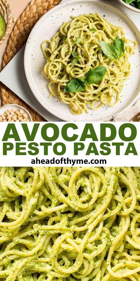 Avocado Pesto Pasta Avo Pesto Pasta, Avo Pasta Sauce, Basil Pesto Pasta, Avocado Pesto Pasta, Pesto Sauce For Pasta, Avocado Recipe, Avocado Dessert, Avocado Pasta, Avocado Pesto