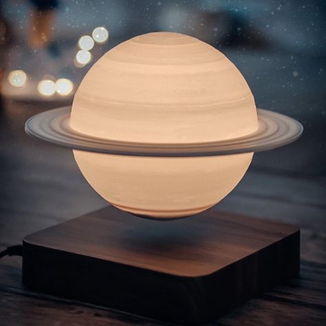 HYGGE CAVE | Night Light Creative 3D Magnetic Levitation Moon Lamp Rotating Christmas Led Floating Moon Light Home Decoration Holiday Gift Decoracion Aesthetic, Levitating Lamp, Planet Lamp, Electromagnetic Induction, Lamp 3d, Magnetic Levitation, Traditional Lamps, Moon Lamp, Adjustable Lamps