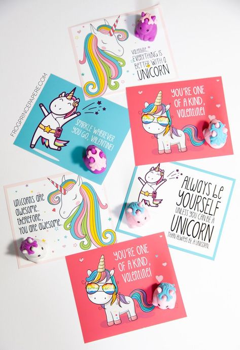 Unicorn Free Printable Classroom Valentines #classroomvalentine #freeprintables #freeprintablevalentines Unicorn Valentine Cards Free Printable, Unicorn Valentines Cards, Free Printable Valentines Tags For Kids, Printable Valentines Day Cards For Kids, Ninja Valentine, Crayon Ideas, Unicorn Valentine Cards, Print Development, Valentines Classroom