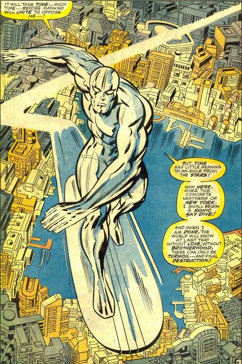 Cap'n's Comics: Hang'n Ten With Jack Kirby Silver Surfer Comic, Jack Kirby Art, Kirby Character, Kirby Art, Arte Dc Comics, Bd Comics, Jack Kirby, Marvel Comics Art, Silver Surfer