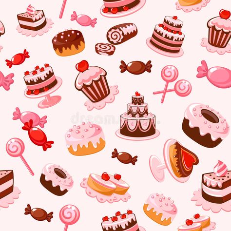 Sweet seamless background. Seamless background- cakes, candies in cartoon style #Sponsored , #AD, #sponsored, #seamless, #Seamless, #cartoon, #background Cupcakes Wallpaper, Cake Background, Free School Supplies, Cake Icon, Cake Wallpaper, Bakery Logo, Food Backgrounds, Gold Wedding Cake, Hello Kitty Iphone Wallpaper