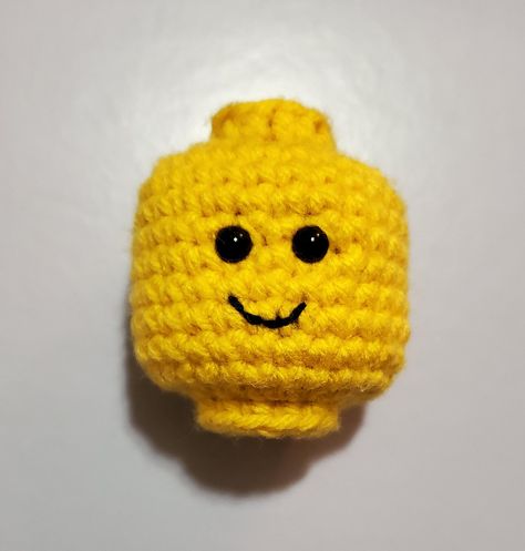 Lego Head · Crochet Everyday Lego Crochet, Crochet Lego, Head Crochet, Lego Head, Swap Ideas, Fun Crochet Projects, Crochet Keychain, Crochet Gifts, Yarn Crafts