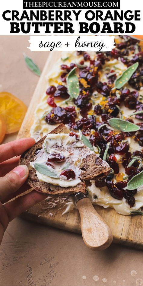 Cranberry Butter Board, Butter Board Christmas, Butter Bord, Holiday Butter Board, Fall Butter Board, Butter Boards Ideas, Dessert Butter Board, Thanksgiving Butter Board, Christmas Butter Board