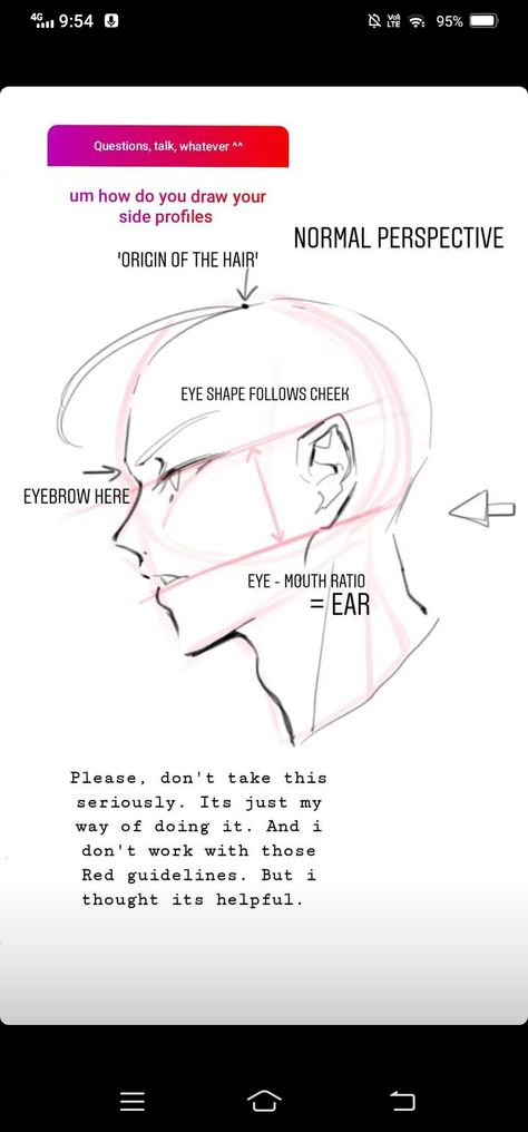 How To Draw Head And Neck, Head Drawing Profile, Step By Step Side Profile Drawing, Anime Face Profile Reference, Anime Head Profile, Side Profile Refrences, Draw Side Profile Face, How To Draw Heads In Different Angles Step By Step, Anime Side Profile Tutorial