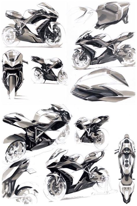 Anthony Collard Motorbike Sketches Vehicle Drawing, Product Sketching, Motorbike Parts, Motorcycle Artwork, Motorcycle Drawing, Мотоциклы Cafe Racers, Bike Sketch, Motorcycle Illustration, Motorbike Design