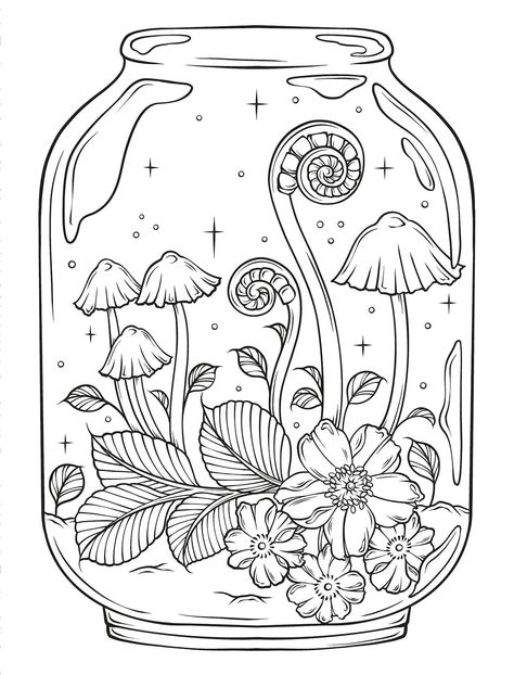 Earthy Coloring Pages, Coloring Pages Self Love, Making Coloring Pages, Free Cute Coloring Pages Printables, Cottagecore Colouring Pages, Coloring Pages Cottagecore, Spiritual Coloring Pages Free Printable, Fairycore Coloring Pages, Girly Coloring Pages Aesthetic