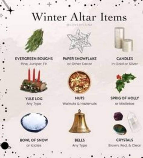 Winter Altar, Altar Items, Yule Traditions, Winter Solstice Celebration, Pagan Christmas, Pagan Yule, Snowflake Candles, Happy Winter Solstice, Solstice Celebration