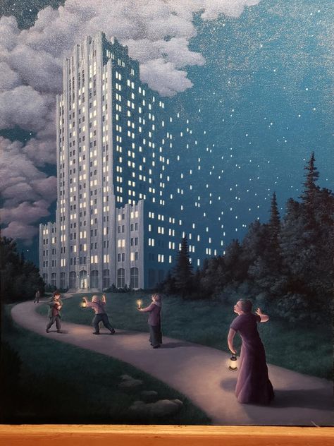 Sky Lights » Rob Gonsalves » Marcus Ashley Gallery Rob Gonsalves Art, Robert Gonsalves, Rob Gonsalves, Sky Lights, Night Sky Art, Modern Surrealism, Business Card Logo Design, Calm Art, Magical Realism