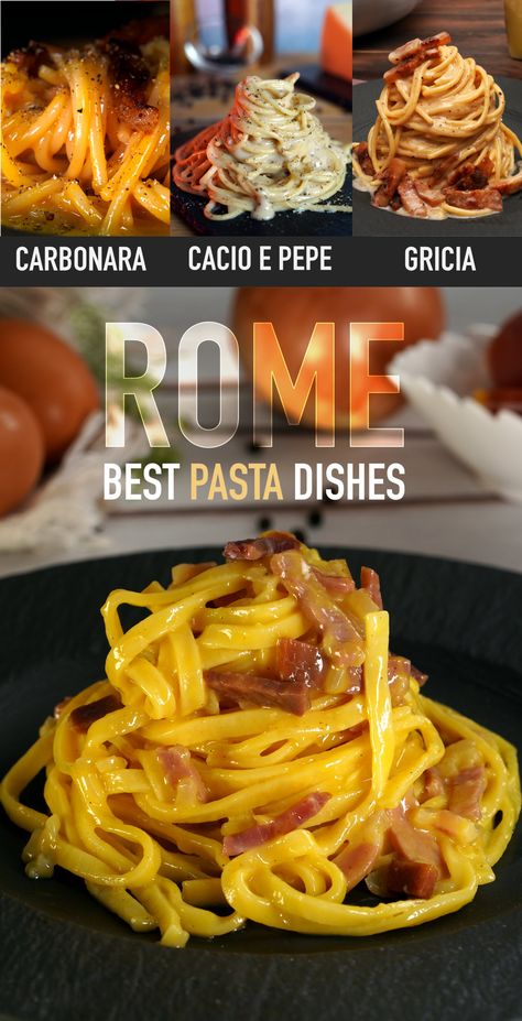 Four Pastas Of Rome, Roman Pasta Dishes, International Pasta Recipes, Zitoni Pasta Recipes, Italy Recipes Authentic, Roman Pasta Recipes, Real Italian Pasta Recipes, Authentic Italian Pasta Sauce Recipes, Roman Food Recipes