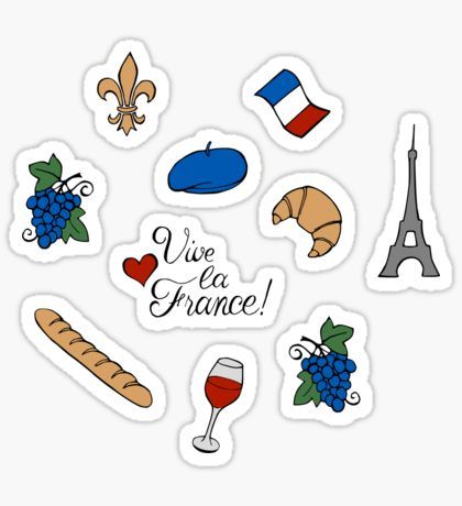 Vive la France! sticker set by @Olooriel on Redbubble | #redbubble #france #french #sticker #stickers #stickerset #smallstickers #scrapbooking #stationery #bulletjournaling Travel Stickers Printable, French Symbols, 2022 Planner, Sticker Design Inspiration, نباتات منزلية, France Aesthetic, France Flag, Paris Wallpaper, Tumblr Stickers