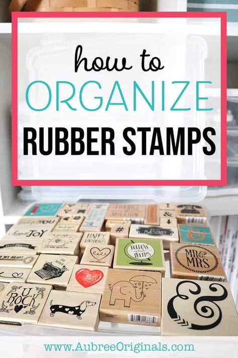 Are you struggling to gain control of your growing rubber stamp collection? Check out this list of things to consider when storing rubber stamps and then find the best wood-mounted rubber stamp storage solution for your needs! Organisation, Storing Stamps Craft Storage, Stamp Storage Containers, Rubber Stamp Organization Ideas, Stamp Pad Storage Ideas, Card Making Storage Ideas, Stamp Storage Ideas Organizing, Stampin Up Stamp Storage, Stamp Organization Ideas