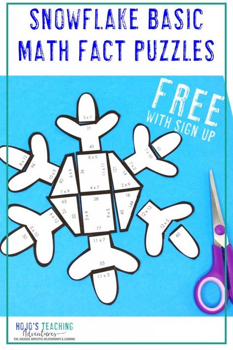 On the lookout for some basic snowflake math activities you can use to focus on basic math facts? Look no further! Here you’ll find digital AND paper copies of addition, subtraction, multiplication, and division puzzles. Sign up below. Confirm your email, and the puzzle download will be sent your way immediately! What are you waiting […] Christmas Math Games For 3rd Grade, Christmas Math Activities 1st Grade, Winter Activities 3rd Grade, Winter Math Bulletin Boards, 3rd Grade Christmas Crafts, Area Math, Mouse Shapes, January Fun, Halloween Math Centers