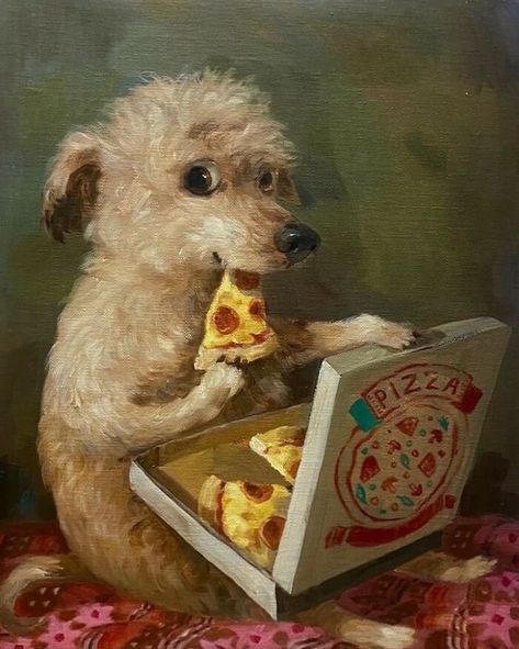 Instagram, Pizzas, A Dog, Pizza