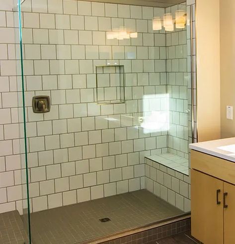 How to Convert a Tub to a Walk-In Shower | Budget Dumpster Remodel Tub To Shower Walk In, How To Turn A Tub Into A Shower Walk In, Tub To Stand Up Shower Remodel, From Tub To Shower Remodel, Bathtub To Walk In Shower Remodel, Replacing Tub With Shower Ideas, Changing Tub To Shower Only, Tub To Walk In Shower Conversion, Converting Tub To Shower Walk In