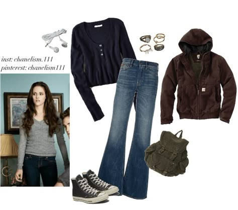 Bella Swan Inspired Outfits, 2000s Fashion Winter, Bella Swan Outfit, Swan Outfit, Twilight Core, Twilight Outfits, Wired Earphones, Downtown Outfits, 2000s Fashion Outfits