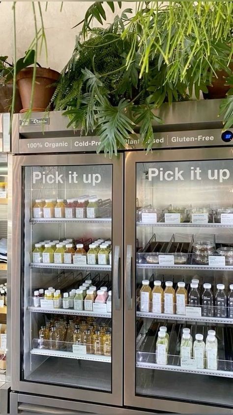 Juice Cafe Design Ideas, Healthy Juice Bar Design, Salad Bar Cafe, Health Store Design, Healthy Cafe Interior, Juice Store Design, Healthy Cafe Design, Organic Shop Design, Wellness Cafe