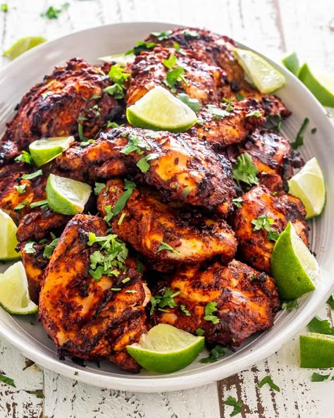 This easy, juicy and tender Mexican Pollo Asado (Chicken Asado) is marinated in a zesty and citrusy marinade and grilled to perfection. #polloasado #chickenasado #recipe Grilled Pollo Asado, Argentinian Chicken Recipes, Polo Asada Chicken Marinade, Grilled Mexican Chicken Marinade, Grilled Adobo Chicken, Cuban Chicken Marinade, Chicken Marinade Mexican Style, Pollo Asado Marinade For Tacos, Mexican Chicken Thigh Marinade