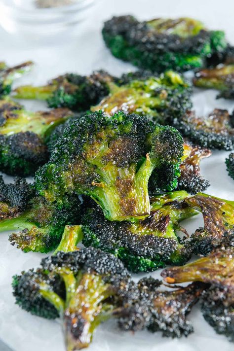 Roasted Broccoli And Squash, Crispy Oven Roasted Broccoli, Roasted Smashed Broccoli, Crispy Roasted Broccoli, Smashed Broccoli Parmesan Baked, Crunchy Broccoli Recipes, Smashed Roasted Broccoli, Crispy Smashed Broccoli, Smash Broccoli Parmesan