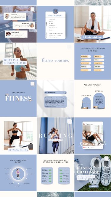 #Workout_Essentials #Social_Media_Page_Design #Coach_Instagram_Template #Instagram_Template_Canva Coach Instagram Template, Fitness Branding, Canva Social Media, Social Media Branding Design, Coach Instagram, Daily Exercise Routines, Workout Essentials, Instagram Feed Ideas, Social Media Page Design