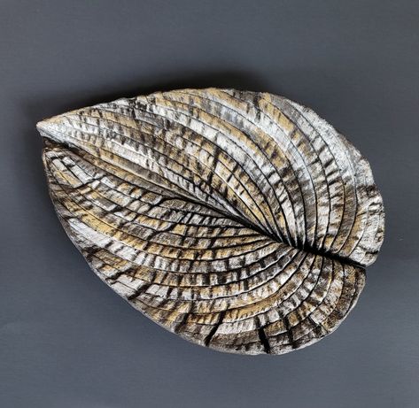 Leaf Casting, Leaf Imprint Concrete, Concrete Leaf Stepping Stones, Concrete Leaf Casting, Clay Leaf Bowl, Concrete Leaves, It Cast, Sculpture