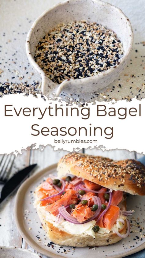 Make everything bagel seasoning at home in seconds. It is a sprinkle of joy you didn't know you needed. Bagel Seasoning Recipe, Homemade Everything, Diy Seasonings, Cashew Sour Cream, Everything Bagel Seasoning, Scrumptious Food, Seasoning Recipe, Bagel Seasoning, Homemade Bagels