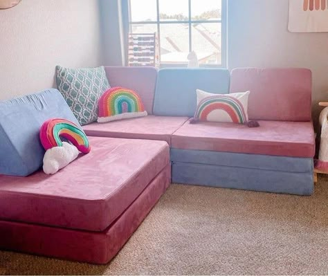 Nugget Sectional, Nugget In Living Room, Nugget Couch Storage, Nugget Couch Colors, Nugget Storage Ideas, Nugget Storage, 2 Nugget Couch Ideas, Nugget Formations, 2 Nugget Couch Configurations