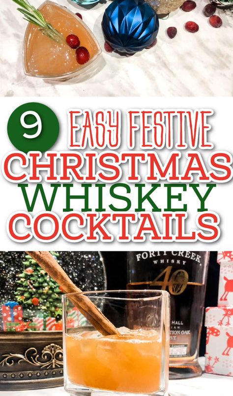 New Years Whiskey Cocktails, Christmas Cocktails With Bourbon, Festive Whiskey Cocktail, Cocktail With Whiskey, Holiday Cocktails With Bourbon, Vanilla Whiskey Cocktail, Holiday Cocktails Bourbon, Not Too Sweet Cocktails, Gingerbread Whiskey Cocktail