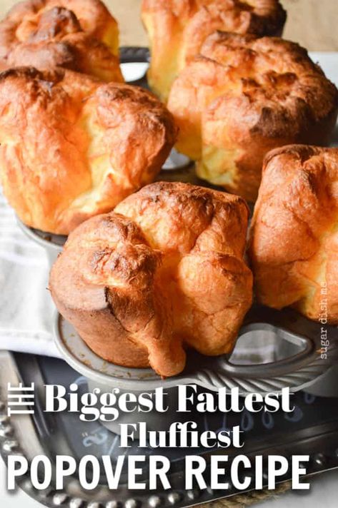 Never Fail Popovers, Blender Popovers Recipes, Half Baked Harvest Popovers, Small Batch Popovers, Stuffed Popovers Recipes, Best Popovers, Gluten Free Popovers Recipes, Popovers Recipes Martha Stewart, Pop Overs In Muffin Tin Popover Recipe