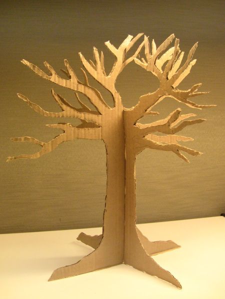 The Giving Thanks Tree – The JumpStart Blog Boom Kunst, Cardboard Tree, 3d Tree, Tree Templates, Folding Origami, Cardboard Sculpture, Paper Tree, Cardboard Art, Leaf Garland