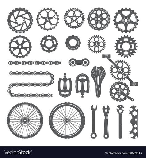 Cycle Parts Drawing, Cycling Tattoo Bicycles, Tattoo Bike, Cycling Tattoo, Gear Tattoo, Bike Riding Benefits, Biking Benefits, Bicycle Tattoo, Bike Tattoos