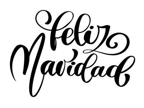 Spanish Christmas Greetings, Holiday Calligraphy, Spanish Christmas, Christmas Teaching, Handwritten Text, Wooden Christmas Crafts, Modern Calligraphy Fonts, Making Greeting Cards, Navidad Christmas