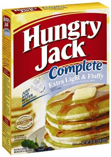 Pancake Box, Hungry Jack Pancakes, Pancake And Waffle, Light And Fluffy Pancakes, Hungry Jacks, Baked Pancakes, Cookie Snack, Waffle Mix, Baking Mixes