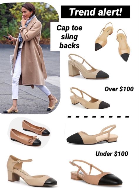 Favorite cap toe sling backs Casual Flats Outfit, Must Have Shoes, Trip The Light Fantastic, White Oxford Shirt, Sling Back Shoes, Back Shoes, Cap Toe Shoes, Flats Outfit, Amazon Dresses