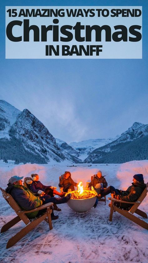 The most magicals ways to spend Christmas in Banff Lake Louise Ski Resort, Banff Alberta Canada, Lake Louise Banff, Canadian Road Trip, Canada Christmas, Alberta Travel, Christmas Getaways, Winter Travel Destinations, Banff Canada