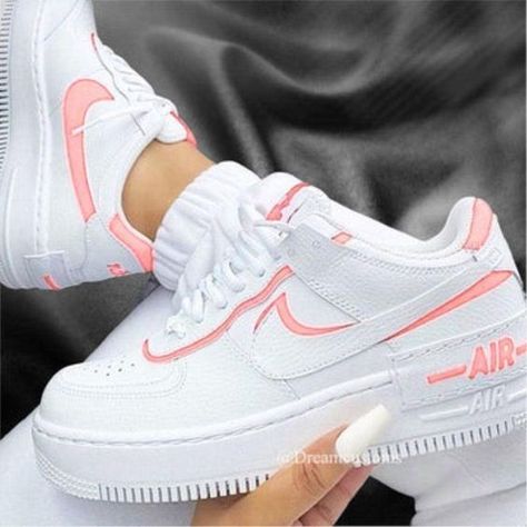 Grey Air Force 1, Air Force 1 Shadow, Nike Air Force One, Trendy Shoes Sneakers, Air Shoes, Nike Shoes Girls, All Nike Shoes, Air Force 1 Custom, Custom Air Force 1