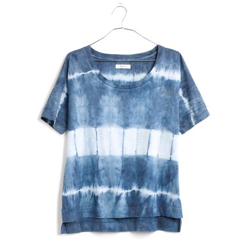 Madewell Shibori Tee Natural Tie Dye, Shibori Tie Dye, Navy Blue Shirts, Tie Dye Shirts, Dye Shirt, Tie Dye Shirt, Madewell Jeans, Tie Dye T Shirts, Sleeves (women)