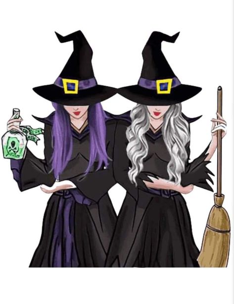 Sister Witches, Witch Sisters, Autumn Witch, 2 Girl, Light Magic, Witch Art, Spring Season, Halloween Wallpaper, Summer Season