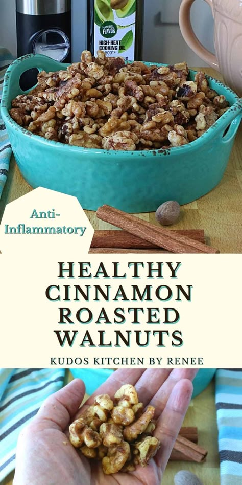 Walnut Recipes Healthy, Protein Sweets, High Heat Cooking Oil, Health Benefits Of Walnuts, Healthy Fats Foods, Heart Healthy Snacks, Spiced Walnuts, Inflammation Recipes, Healthy Nuts