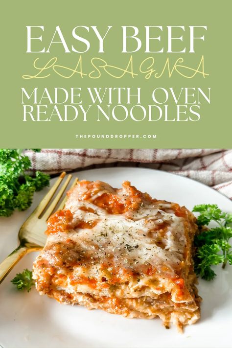 Lasagna Recipe Using Oven Ready Noodles, Lasagna Recipe With Oven Ready Noodles, Baked Noodle Recipes, Lasagna With Oven Ready Noodles, Lasagna Oven Ready Noodles, No Cook Noodle Lasagna, Ww Casseroles, Recipes With Lasagna Noodles, 310 Recipes