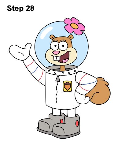 How to Draw Sandy Cheeks (SpongeBob SquarePants) Spongebob Characters Drawings, Sandy From Spongebob, Sandy Spongebob, Spongebob And Sandy, Spongebob Cartoon, Spongebob Drawings, Spongebob Painting, سبونج بوب, Sandy Cheeks