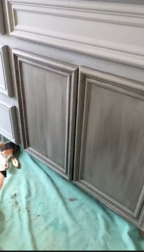 Hi, I'm Rhonda, a Hometalker here in Houston. I recently did a Facebook Live with Hometalk where I shared a cabinet glazing technique. In case you missed it, here's my tutorial!Want to get this gorgeous glazed look? I can help! Click here to go to my profile page and send me a message to get started! The first thing you’ll want to do when painting any furniture is to make sure to clean it well. Be especially vigilant with kitchen and bathroom cabinets as furniture in these rooms can… Glazing Furniture, Furniture Finish, Cabinet Painting, Glazing Techniques, Dresser Sets, Diy Kitchen Cabinets, Painting Furniture, Diy Cabinets, Furniture Finishes